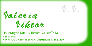 valeria viktor business card